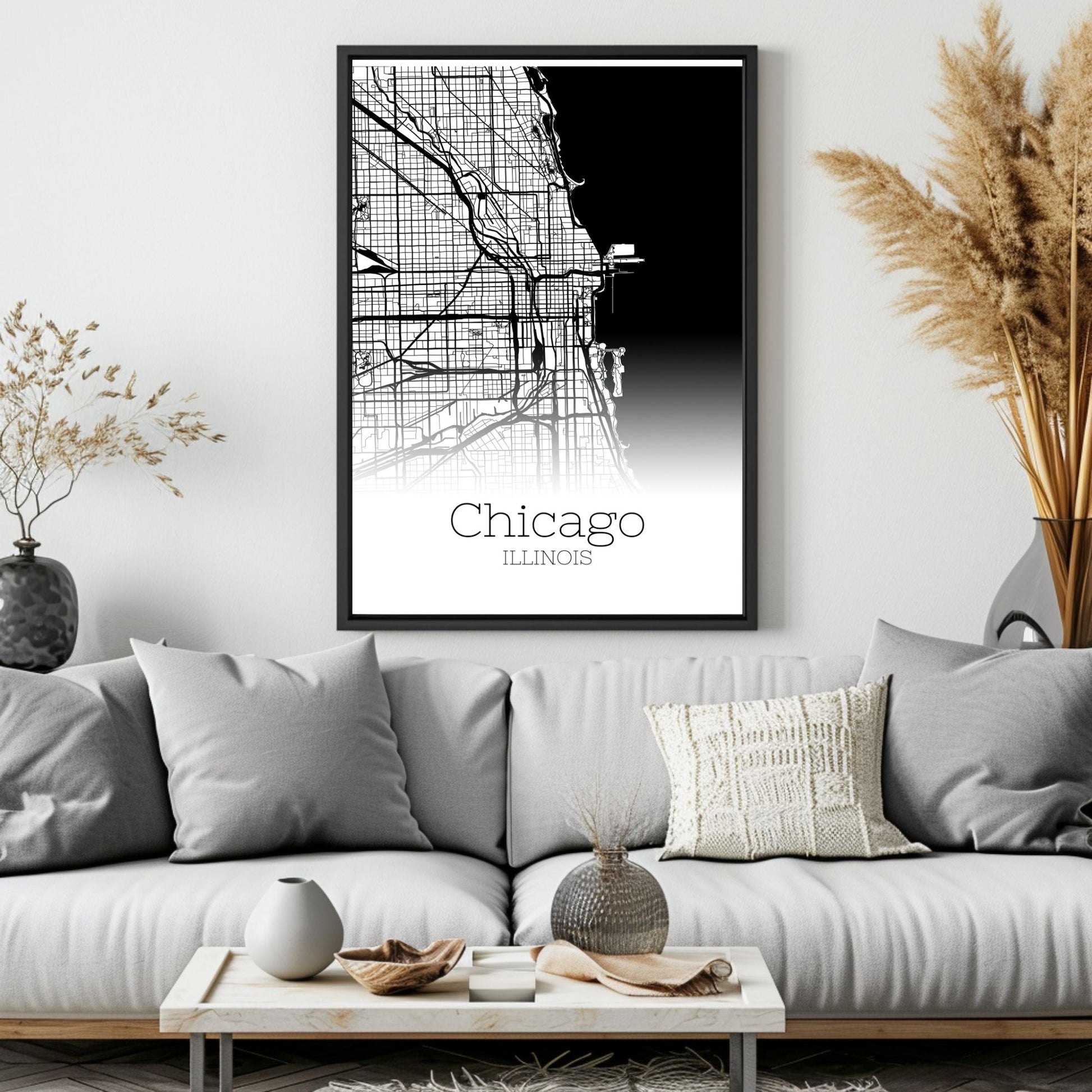 Chicago Illinois City Map Poster - GroovyGrove