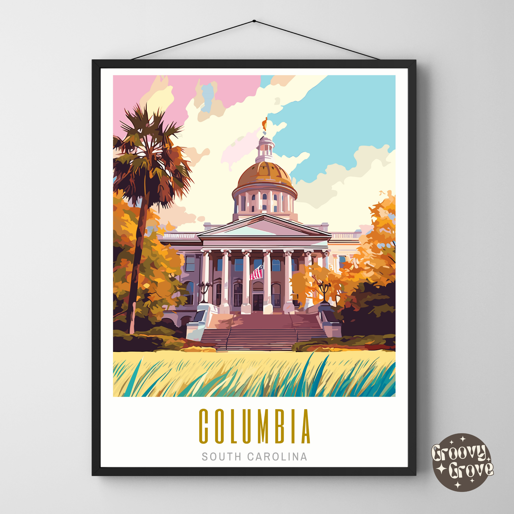 Columbia South Carolina Poster - GroovyGrove