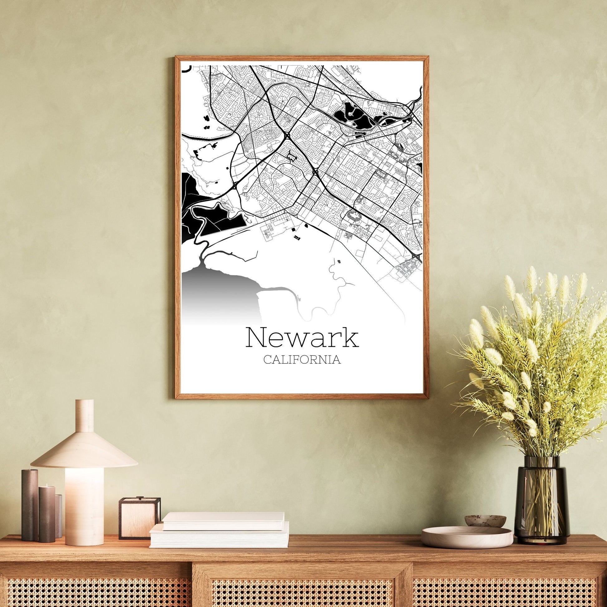 Newark California City Map Poster - GroovyGrove