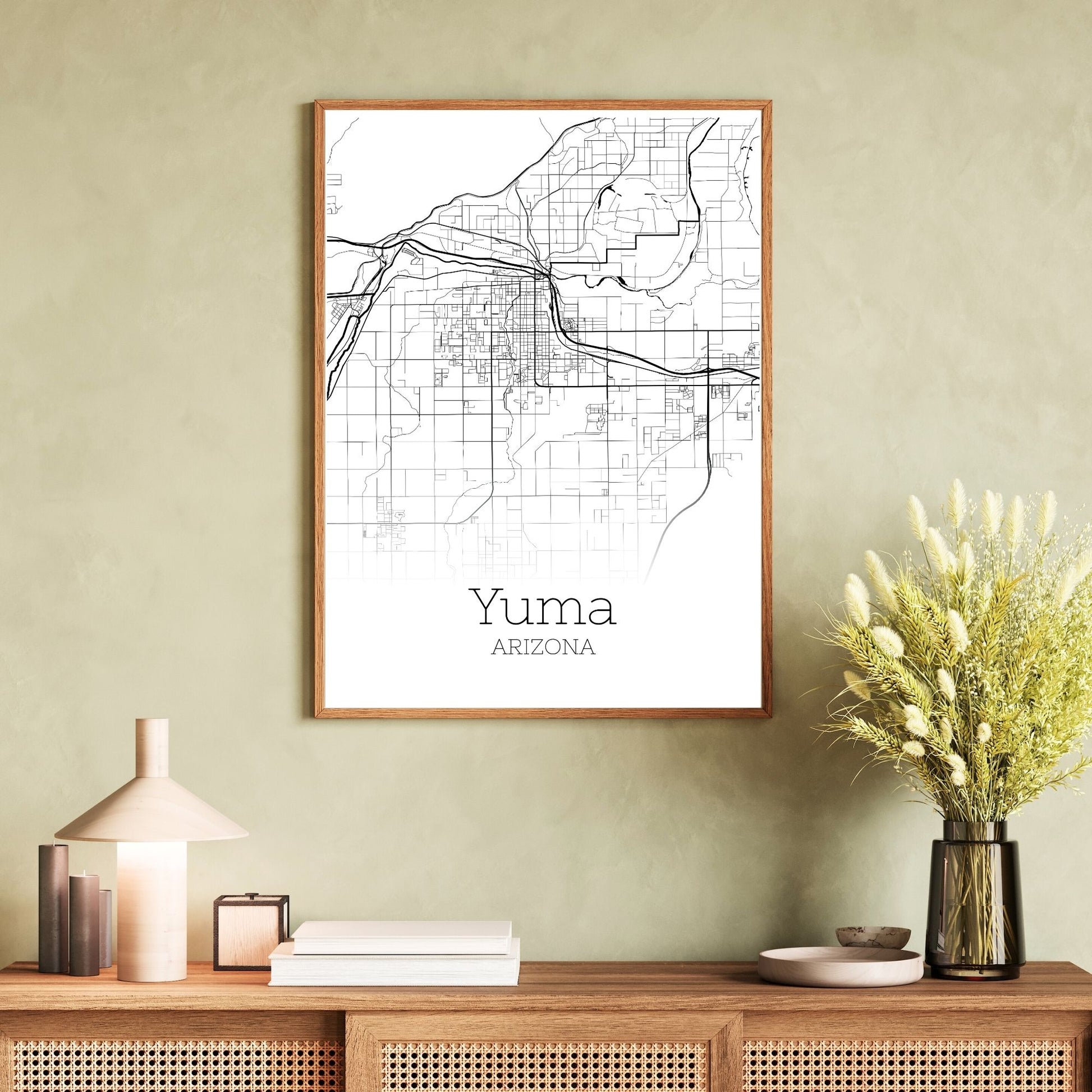 Yuma Arizona City Map Poster - GroovyGrove