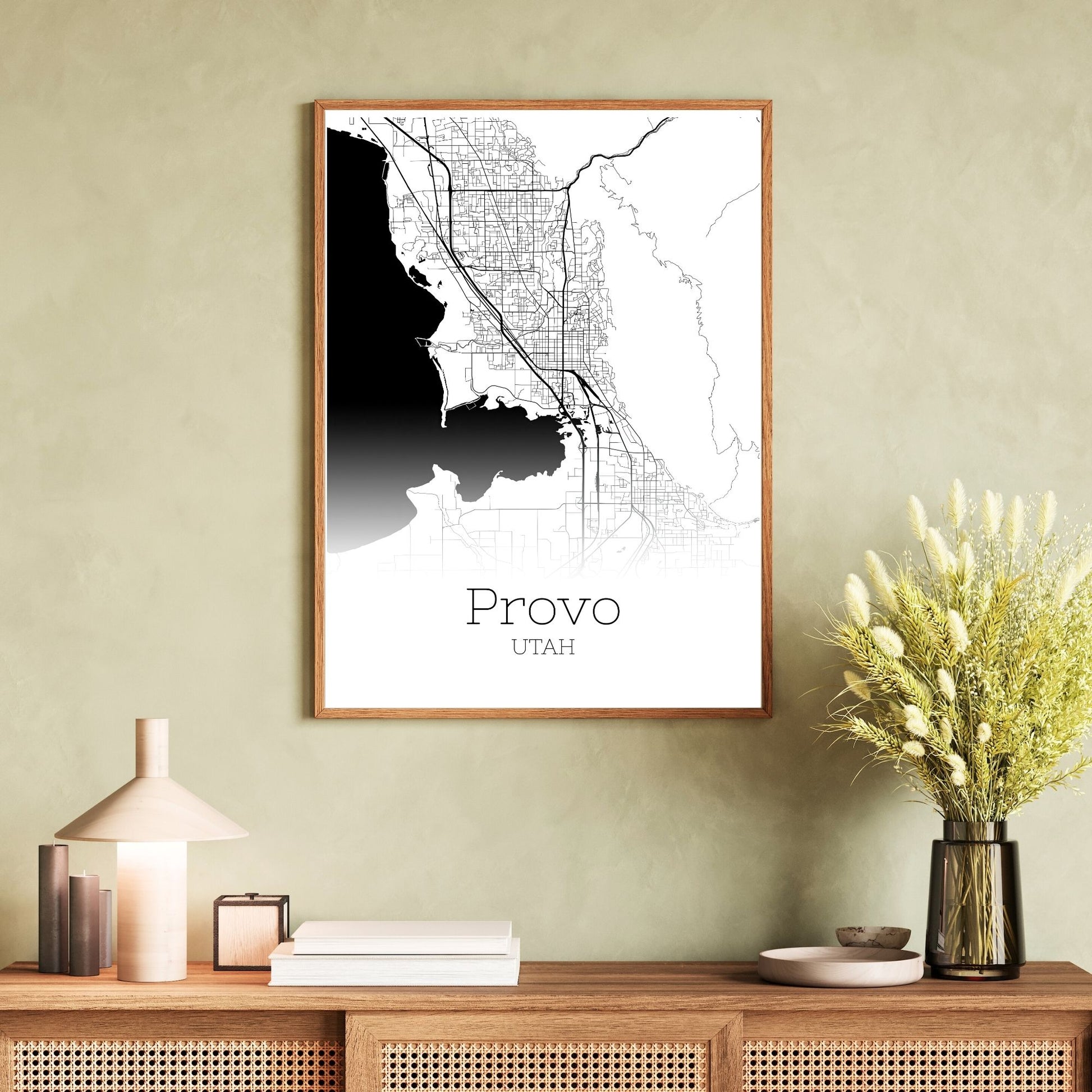 Provo Utah City Map Poster - GroovyGrove