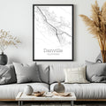 Danville California City Map Poster - GroovyGrove