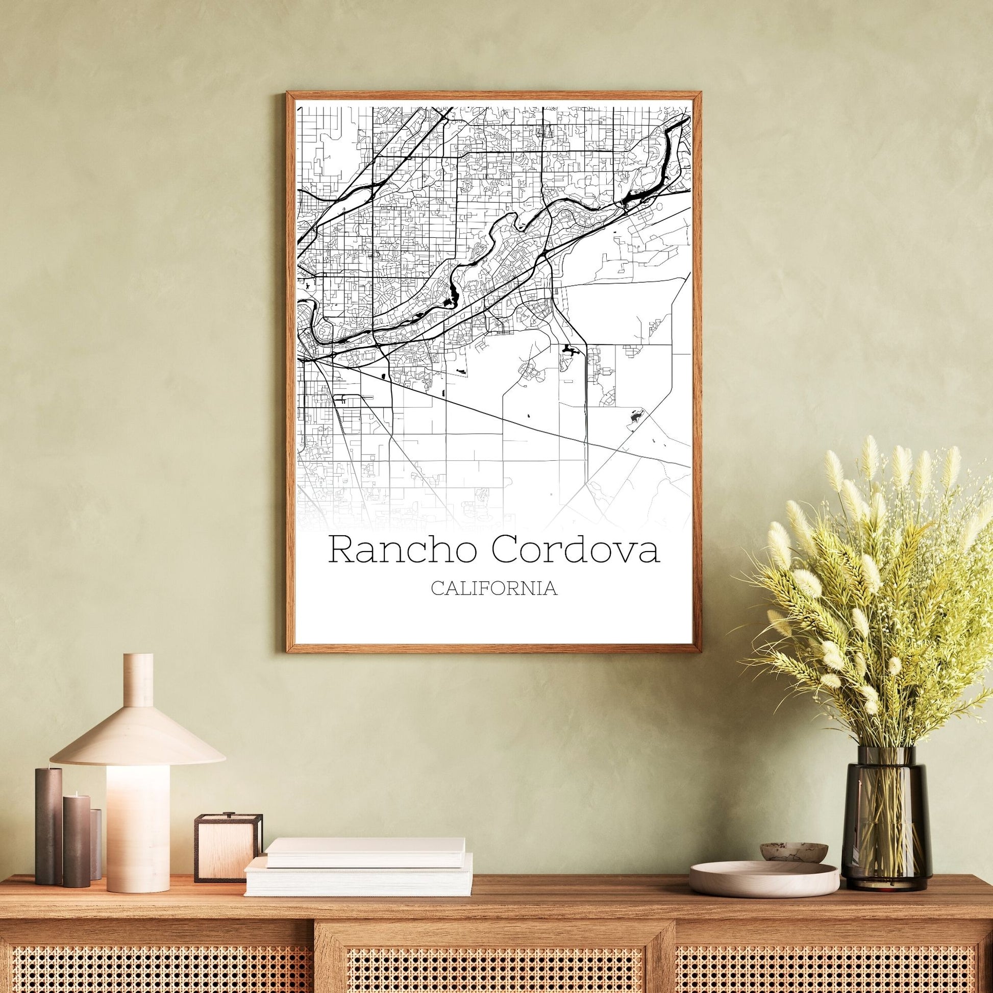 Rancho Cordova California City Map Poster - GroovyGrove