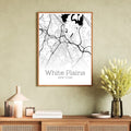 White Plains New York City Map Poster - GroovyGrove