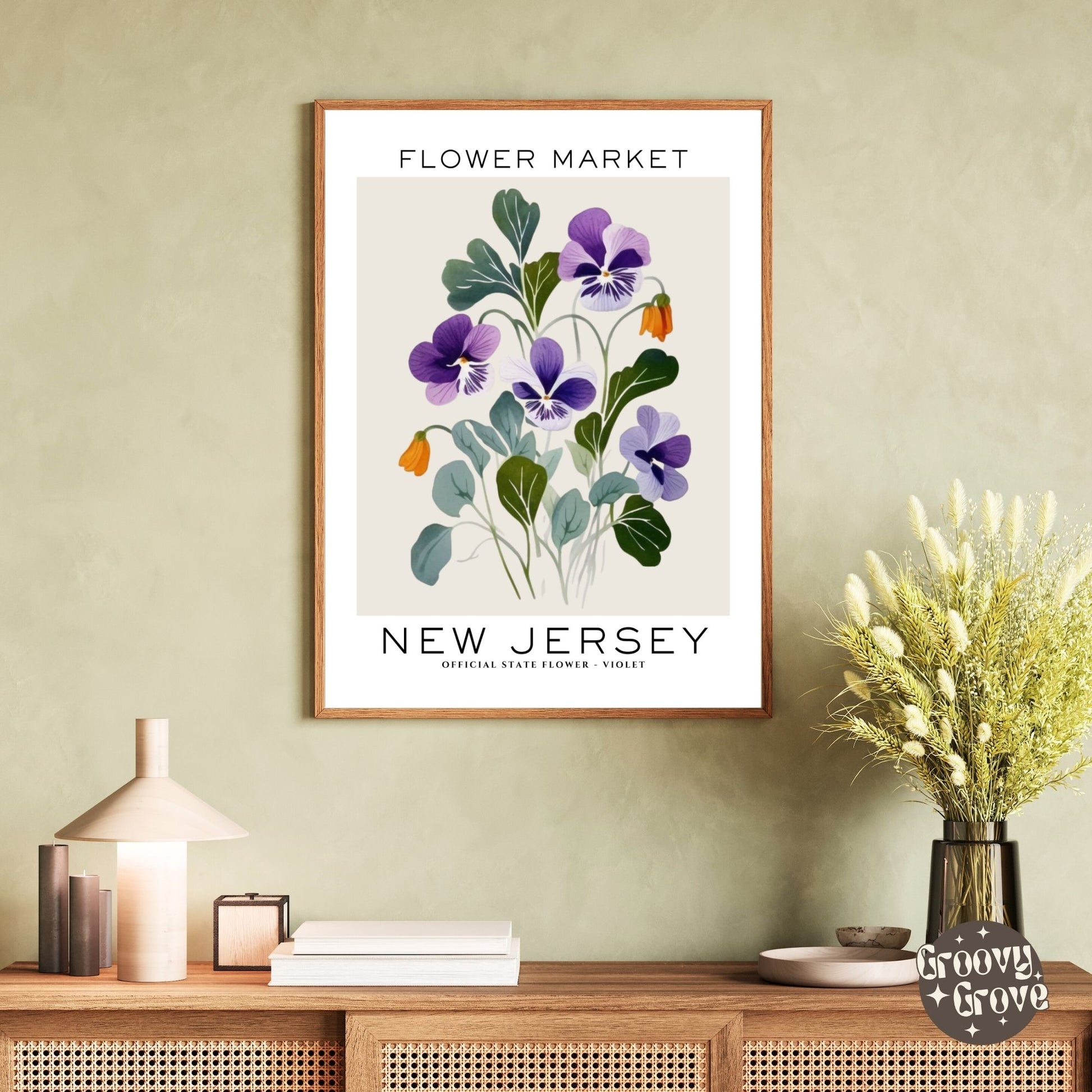 New Jersey Flower Market Poster - GroovyGrove