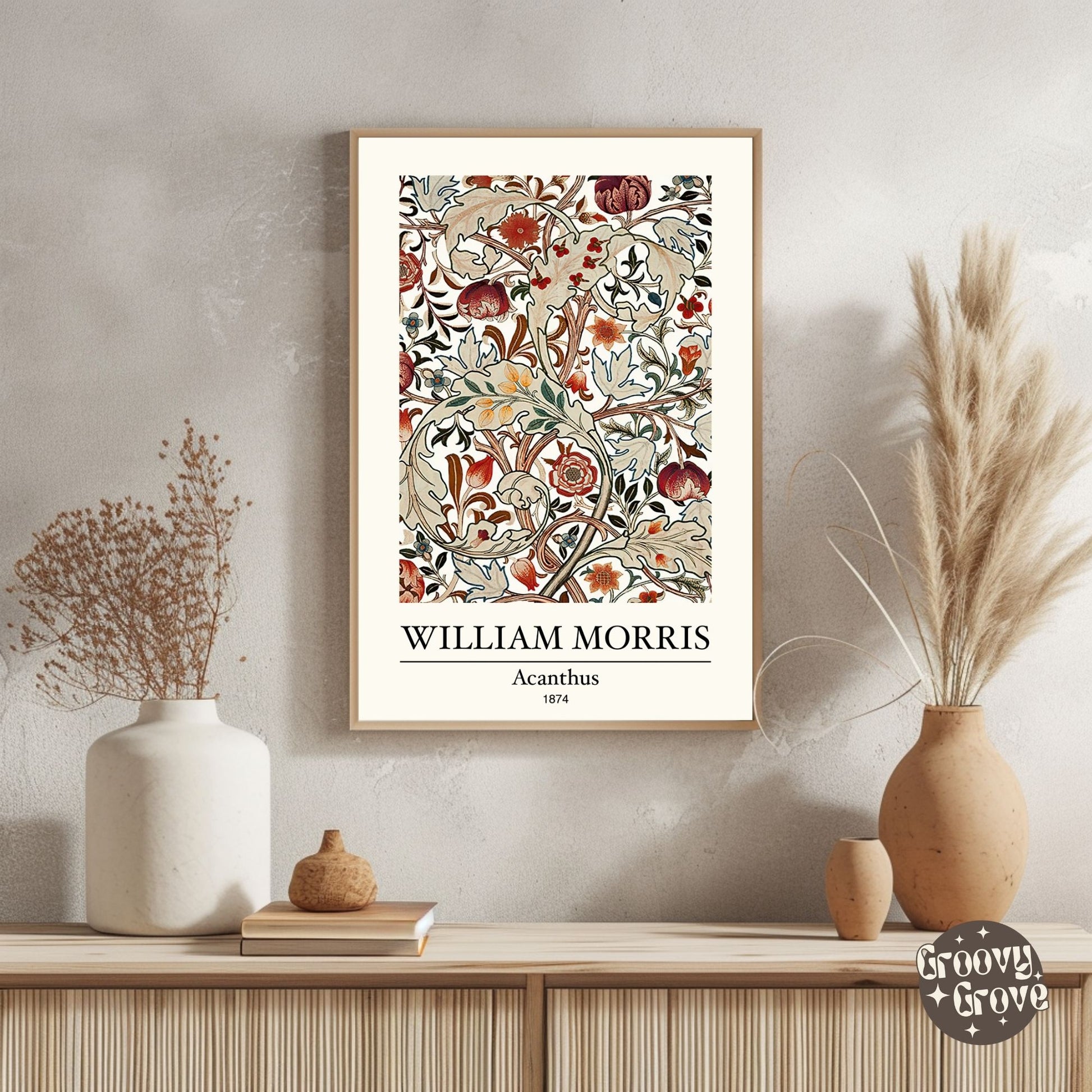 Acanthus 1874 William Morris Poster - GroovyGrove