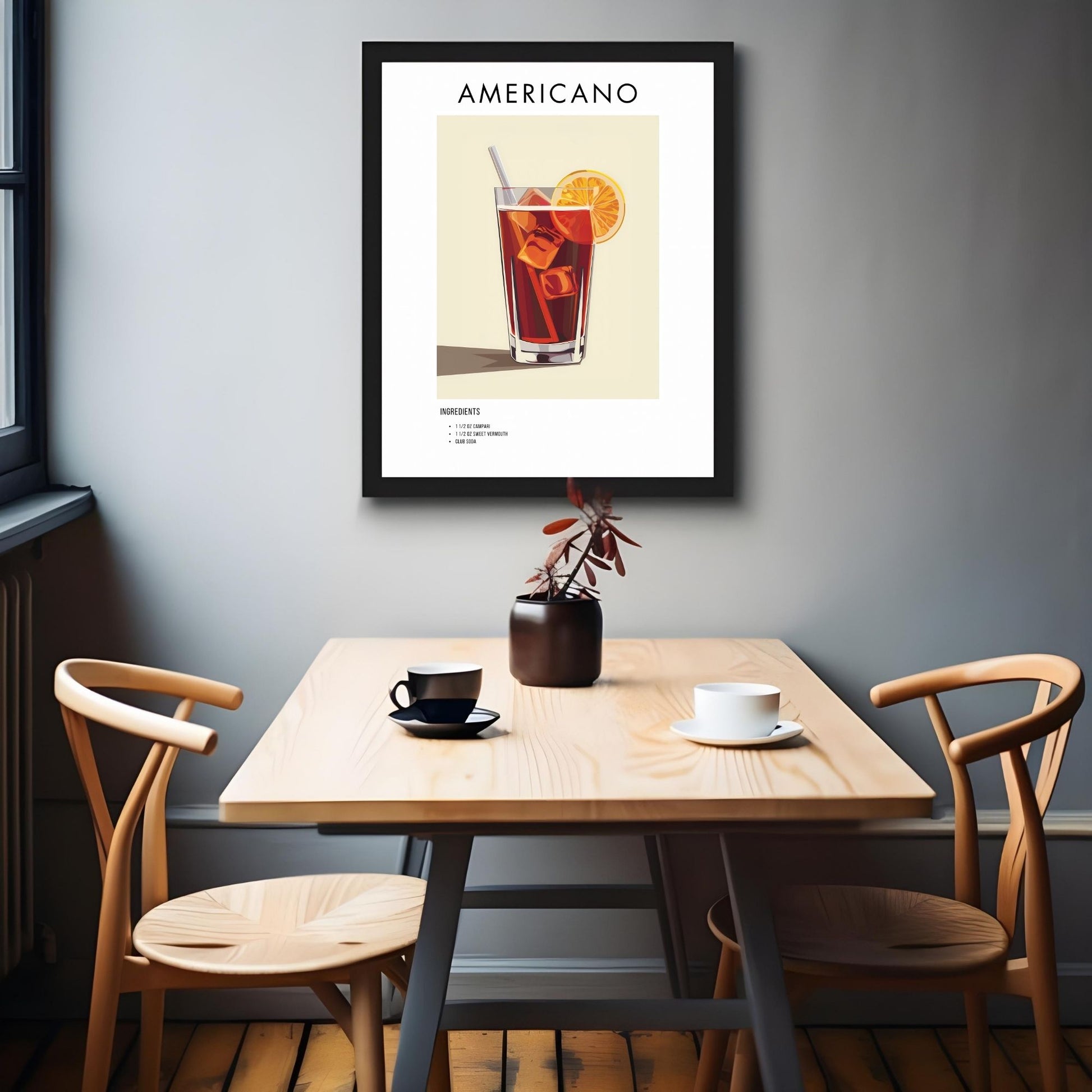 Americano Retro Cocktail Poster - GroovyGrove