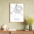 Salinas California City Map Poster - GroovyGrove