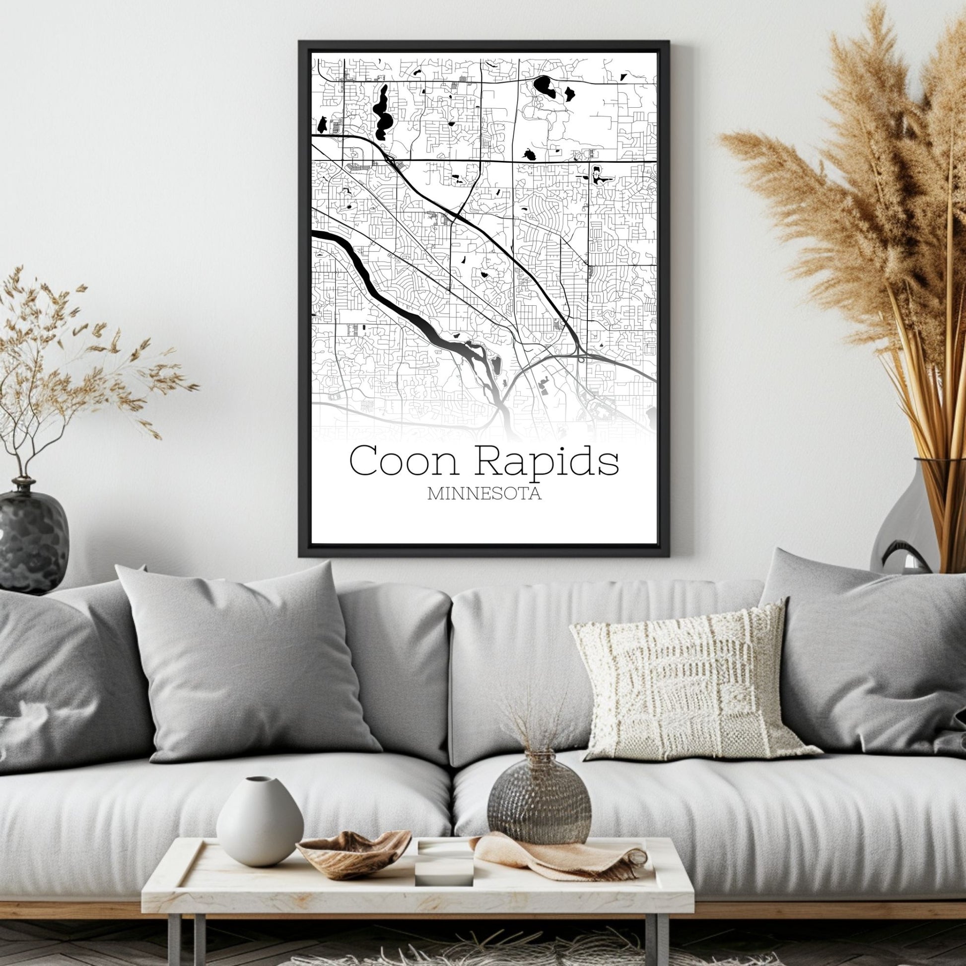 Coon Rapids Minnesota City Map Poster - GroovyGrove