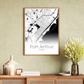 Port Arthur Texas City Map Poster - GroovyGrove