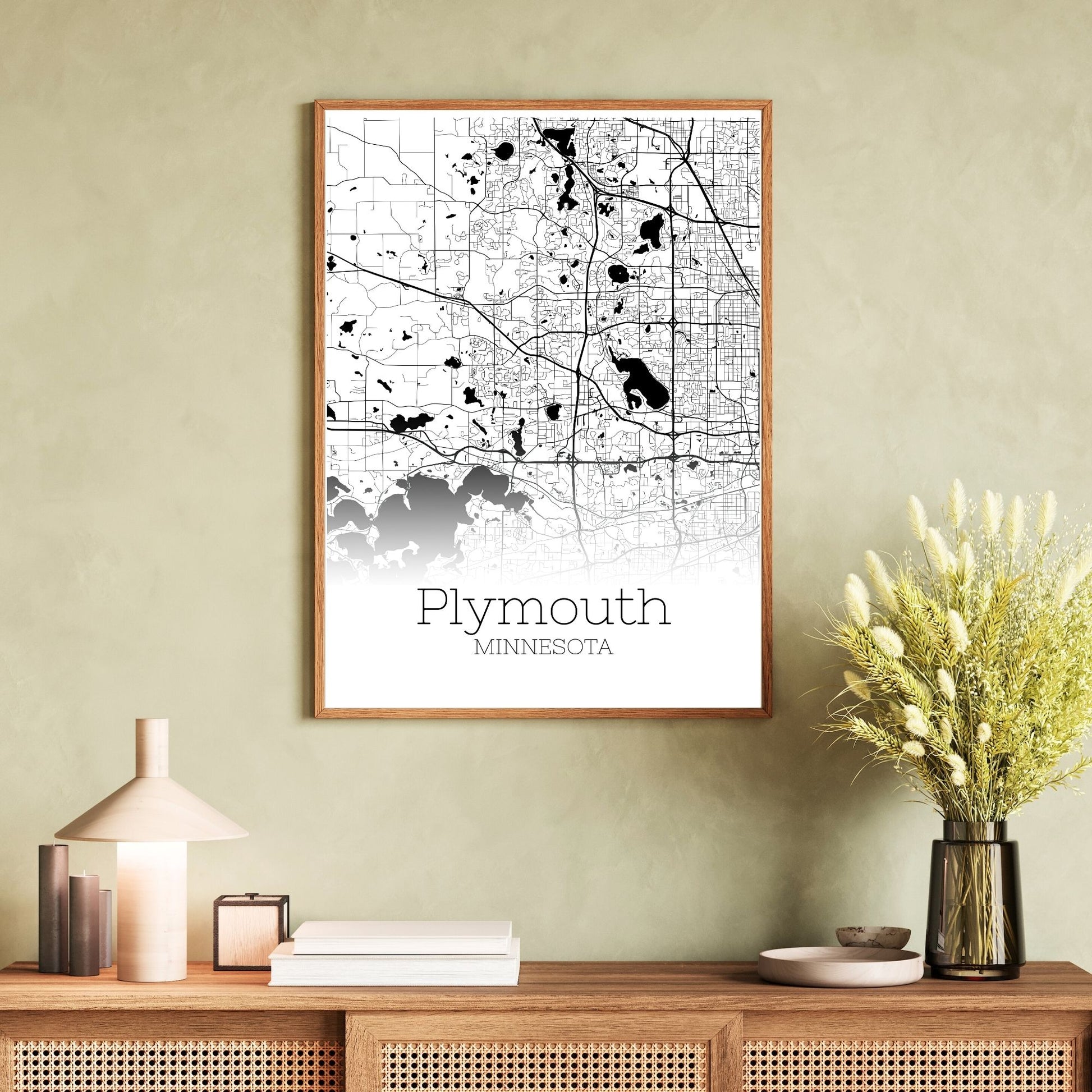 Plymouth Minnesota City Map Poster - GroovyGrove