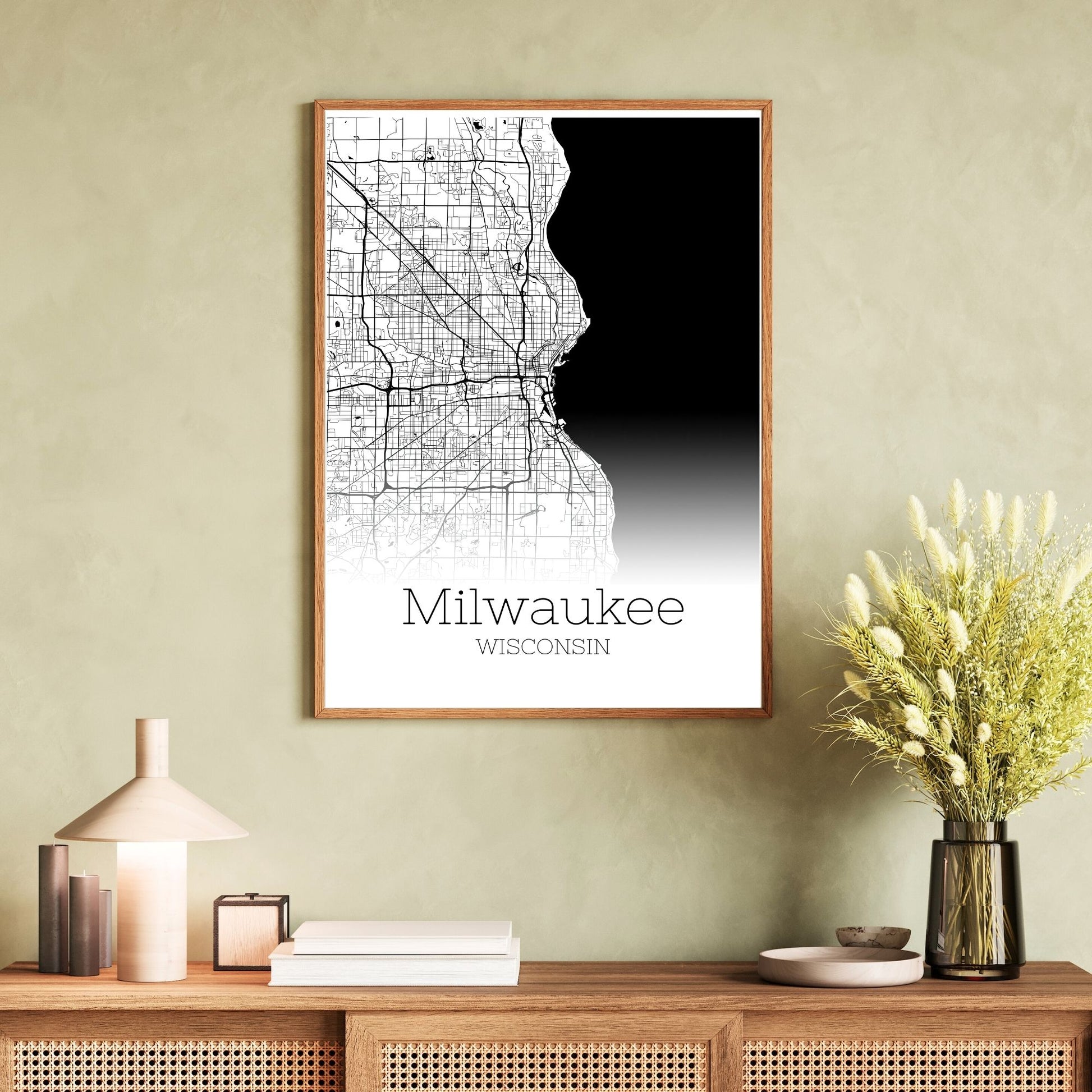 Milwaukee Wisconsin City Map Poster - GroovyGrove