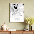 Renton Washington City Map Poster - GroovyGrove