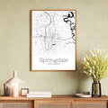 Springdale Arkansas City Map Poster - GroovyGrove