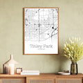 Tinley Park Illinois City Map Poster - GroovyGrove