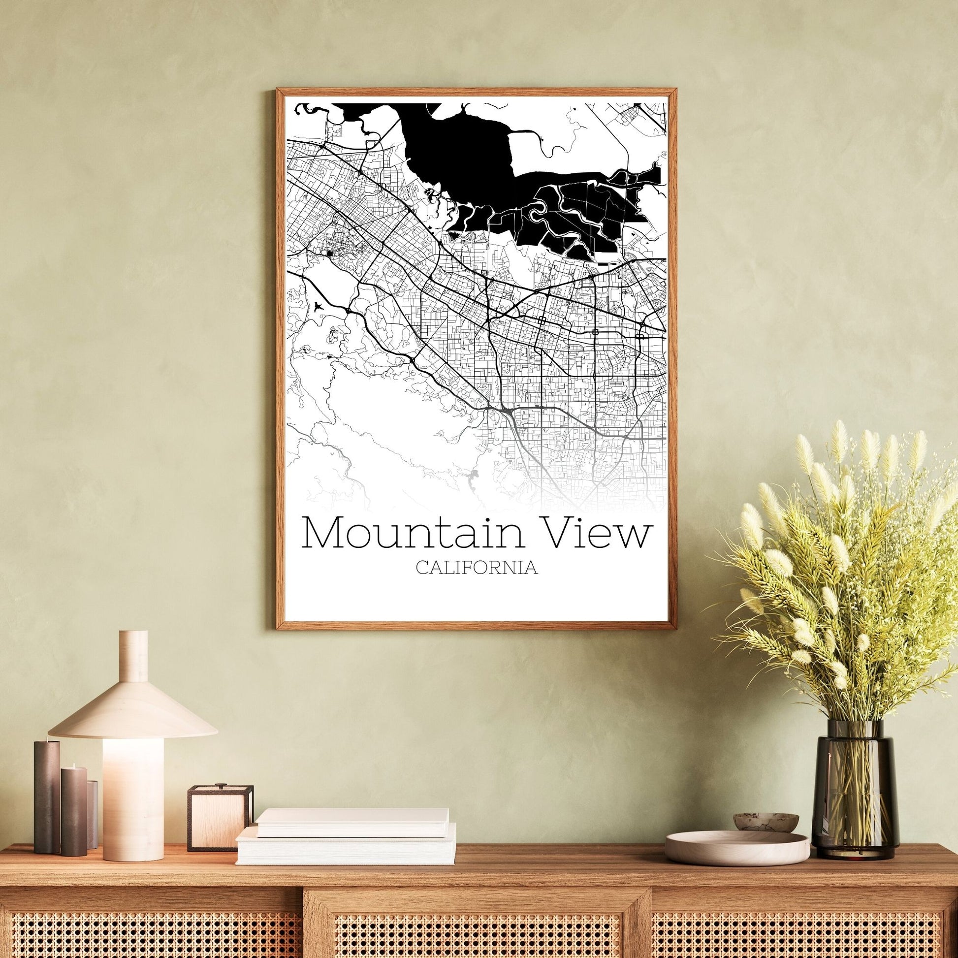 Mountain View California City Map Poster - GroovyGrove