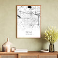 Novi Michigan City Map Poster - GroovyGrove