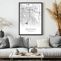 Aurora Colorado City Map Poster - GroovyGrove