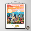 Portland Oregon Poster - GroovyGrove