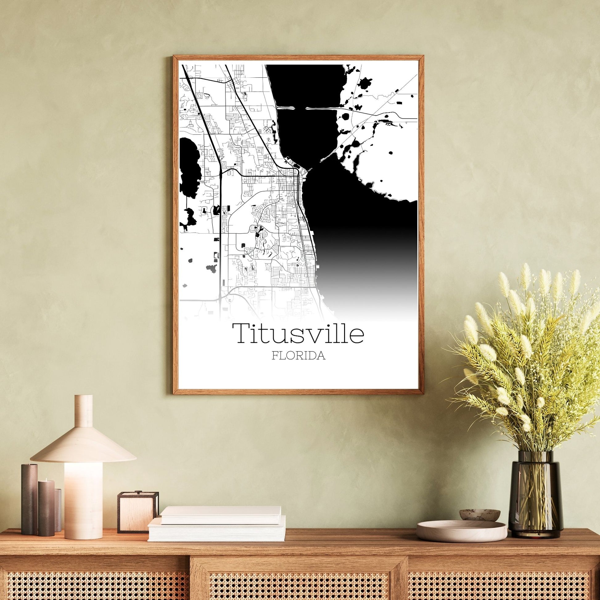 Titusville Florida City Map Poster - GroovyGrove