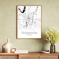 Noblesville Indiana City Map Poster - GroovyGrove