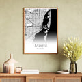 Miami Florida City Map Poster - GroovyGrove