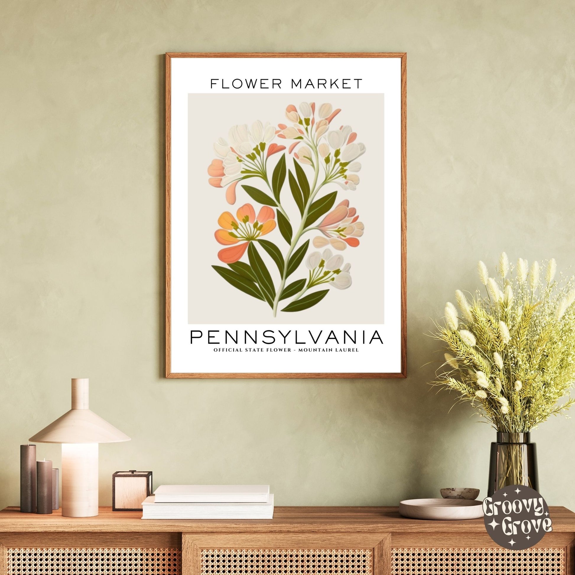 Pennsylvania Flower Market Poster - GroovyGrove