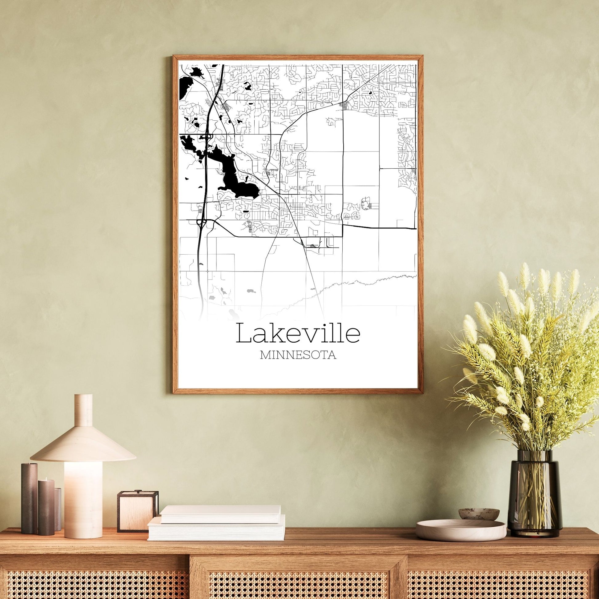 Lakeville Minnesota City Map Poster - GroovyGrove