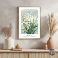 May Birthday Flower Market Poster - GroovyGrove