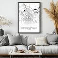 Brownsville Texas City Map Poster - GroovyGrove