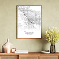 Tucson Arizona City Map Poster - GroovyGrove