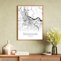 Savannah Georgia City Map Poster - GroovyGrove