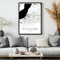 Anchorage Alaska City Map Poster - GroovyGrove