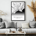 Bridgeport Connecticut City Map Poster - GroovyGrove