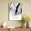 Hoboken New Jersey City Map Poster - GroovyGrove