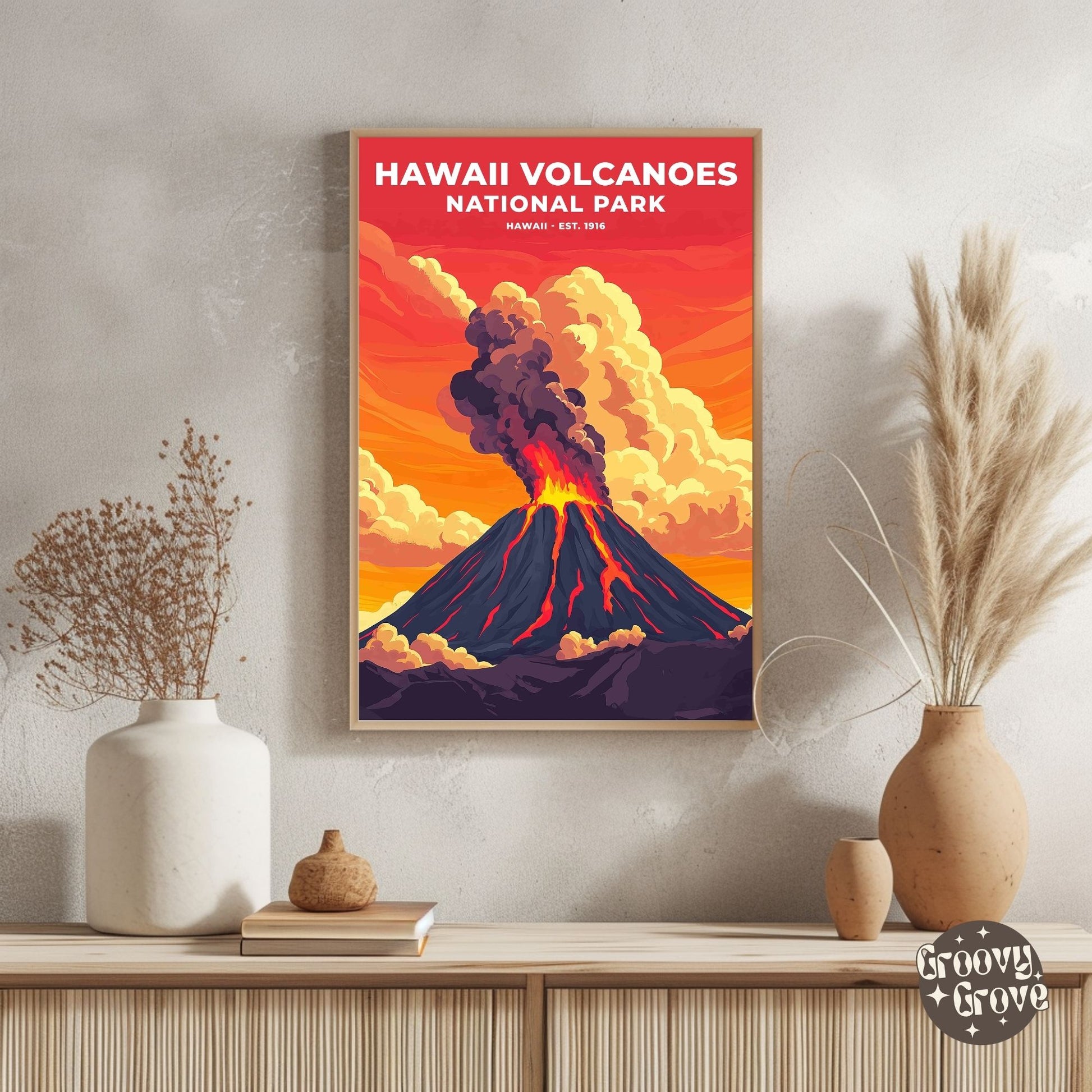 Hawaiʻi Volcanoes National Park Poster - GroovyGrove