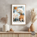 September Birthday Flower Market Poster - GroovyGrove