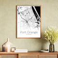 Port Orange Florida City Map Poster - GroovyGrove