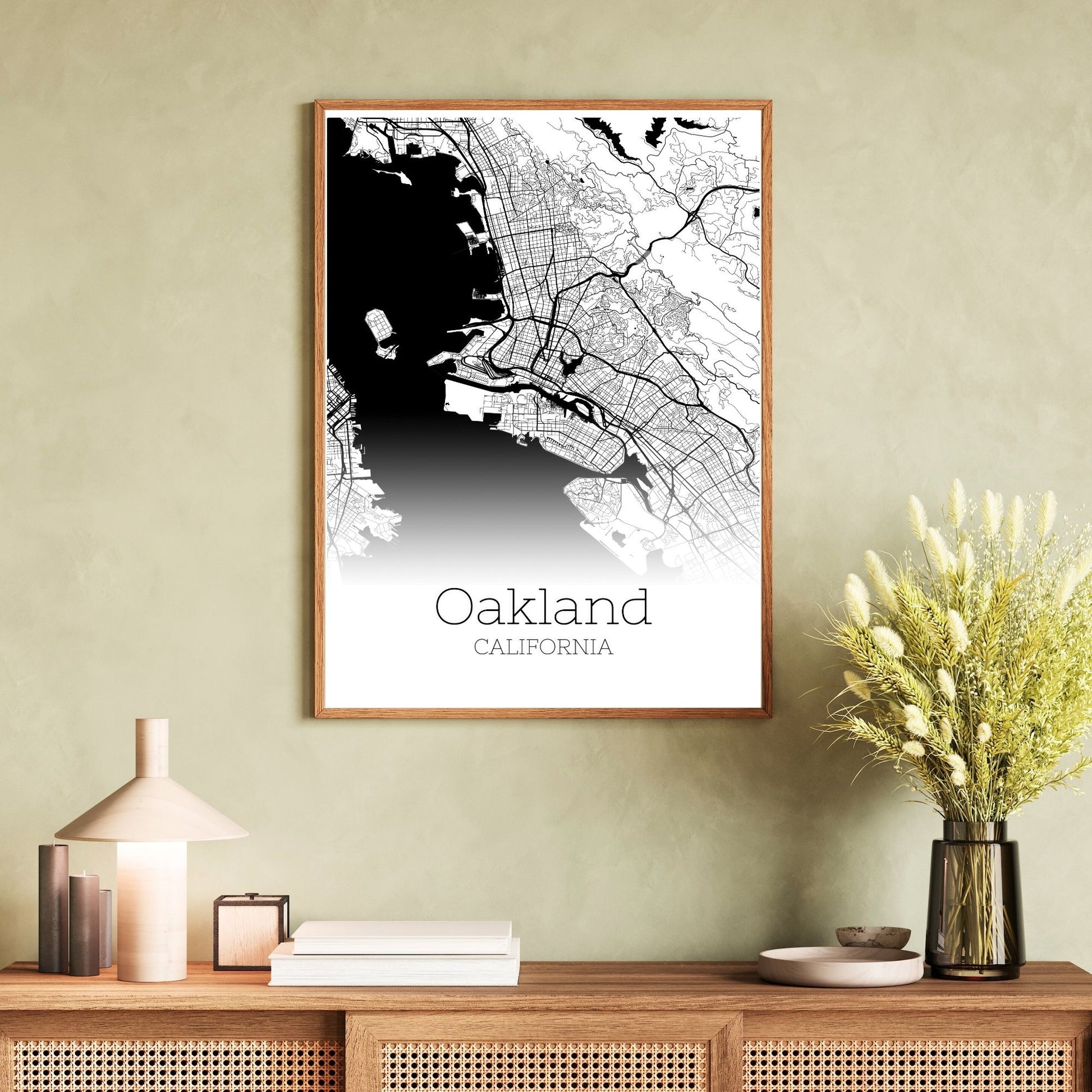 Oakland California City Map Poster - GroovyGrove