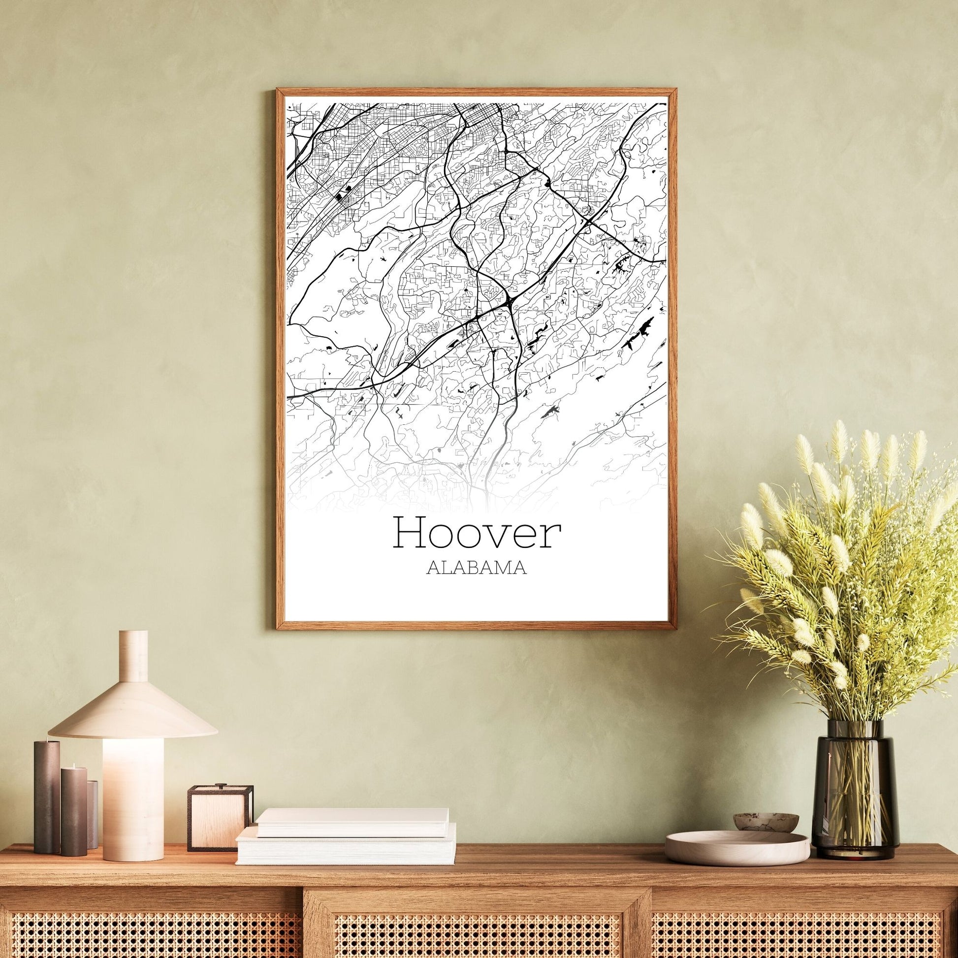 Hoover Alabama City Map Poster - GroovyGrove