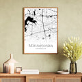 Minnetonka Minnesota City Map Poster - GroovyGrove