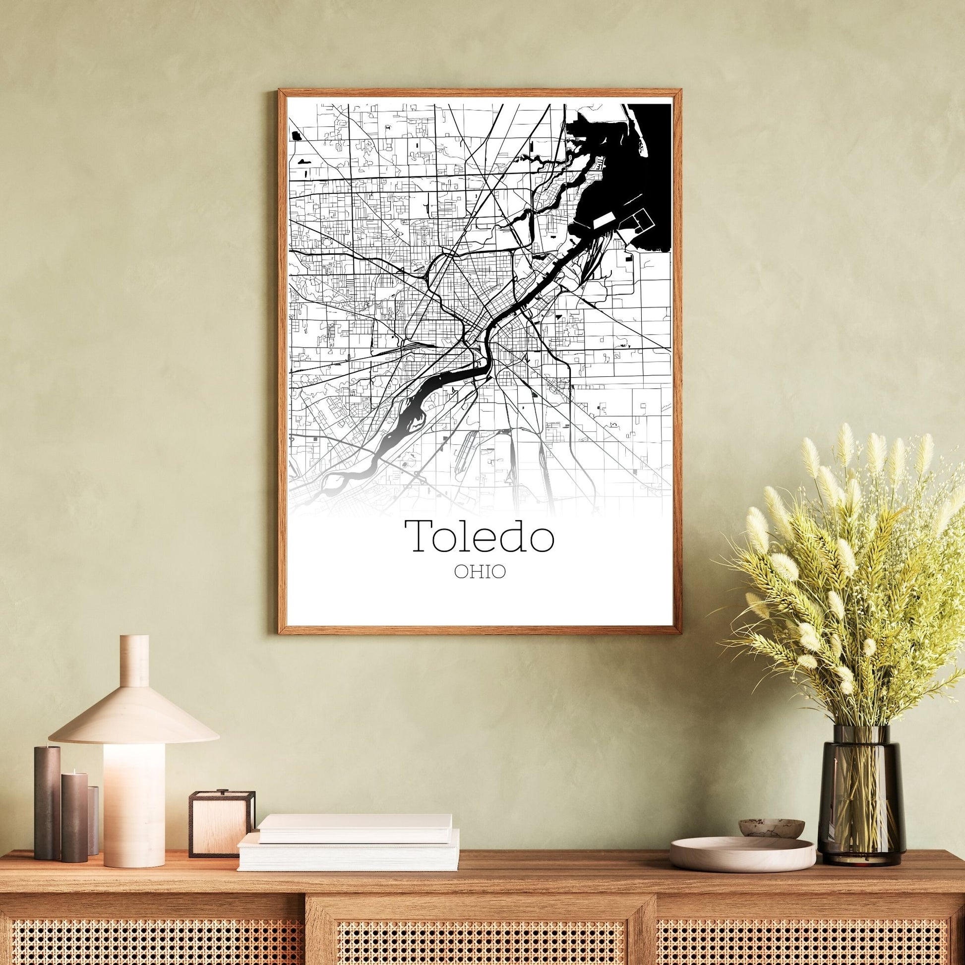 Toledo Ohio City Map Poster - GroovyGrove