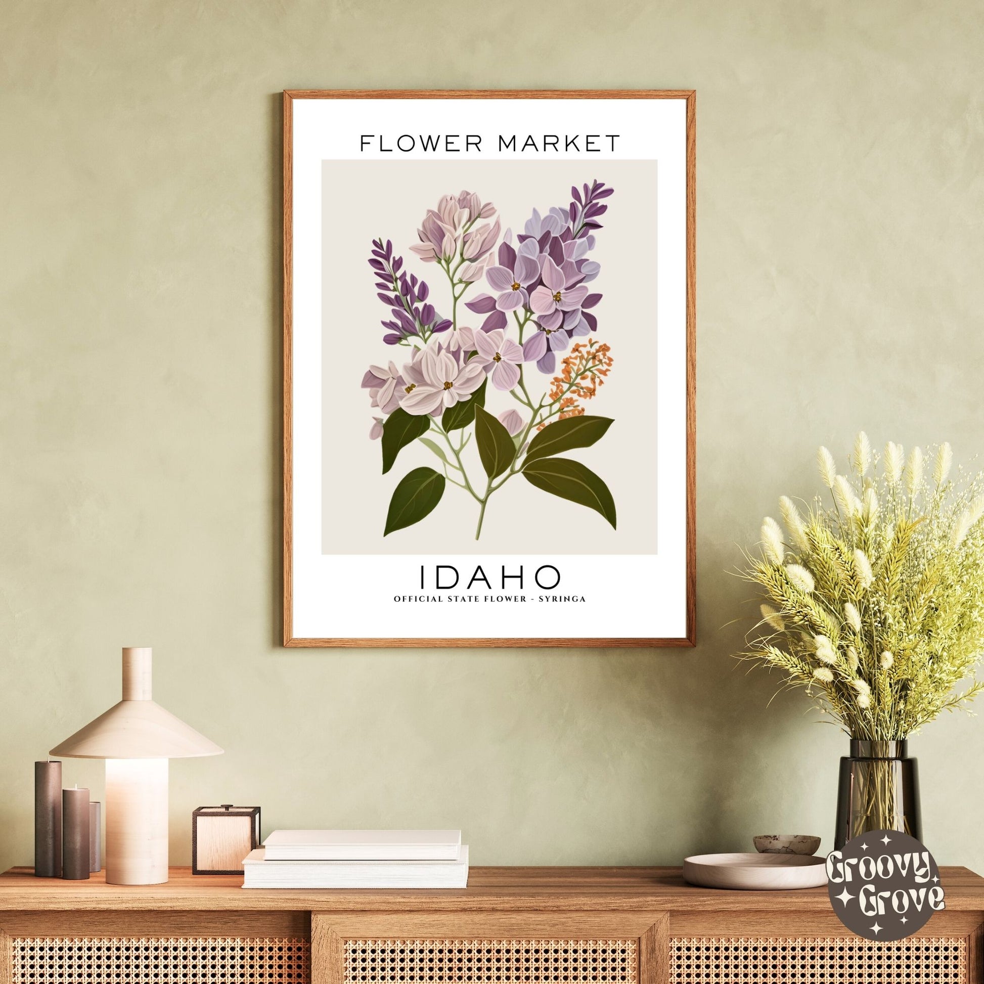 Idaho Flower Market Poster - GroovyGrove