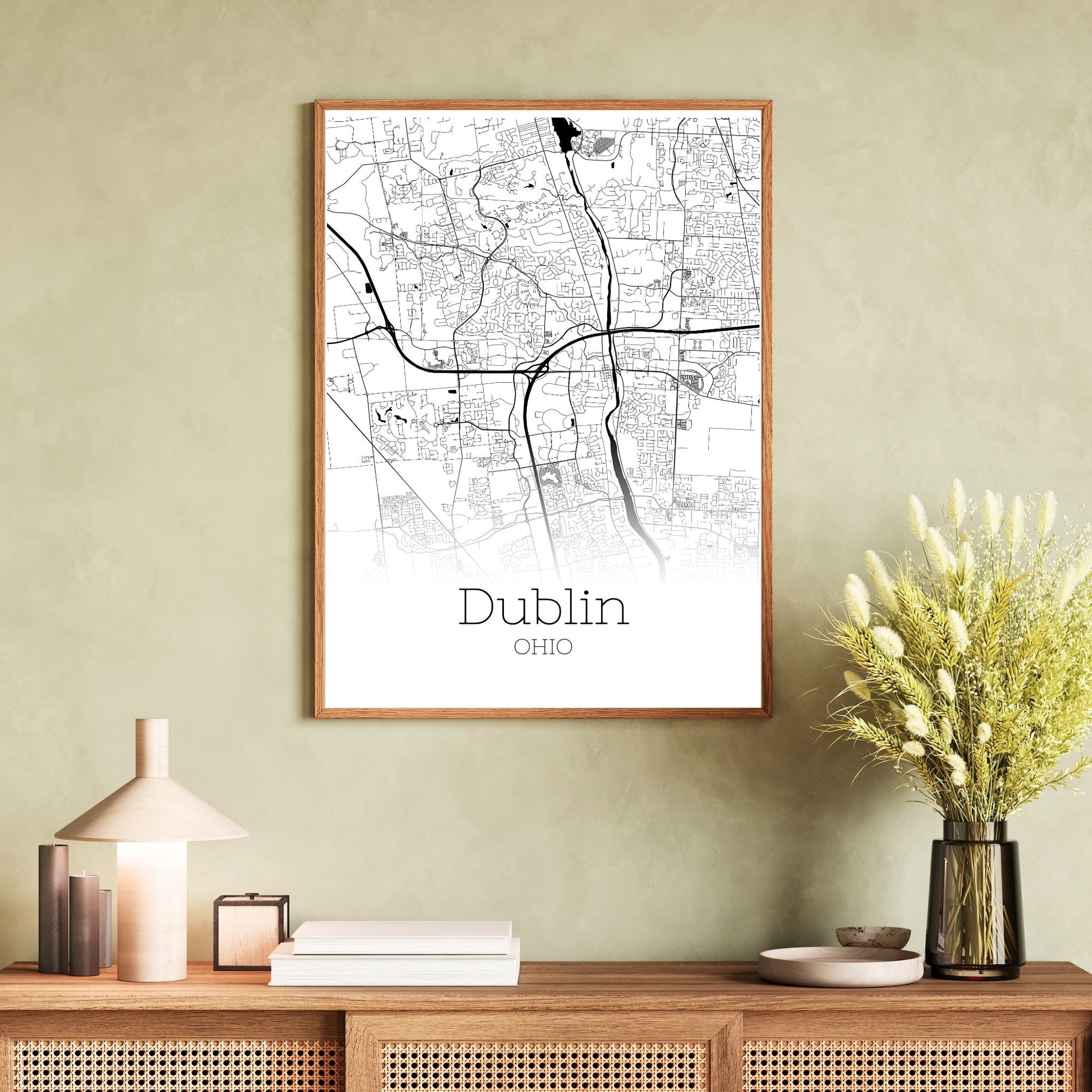 Dublin Ohio City Map Poster - GroovyGrove