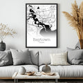 Baytown Texas City Map Poster - GroovyGrove