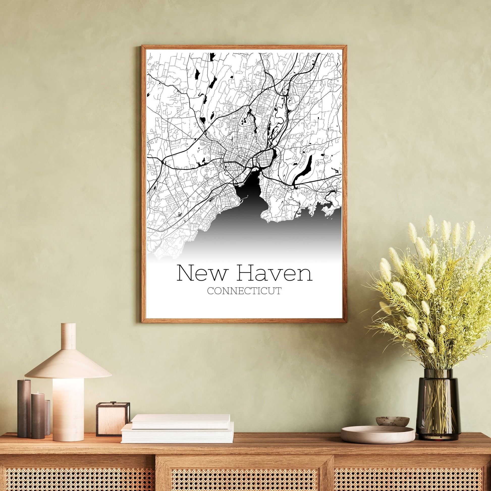 New Haven Connecticut City Map Poster - GroovyGrove