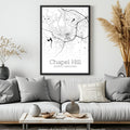 Chapel Hill North Carolina City Map Poster - GroovyGrove