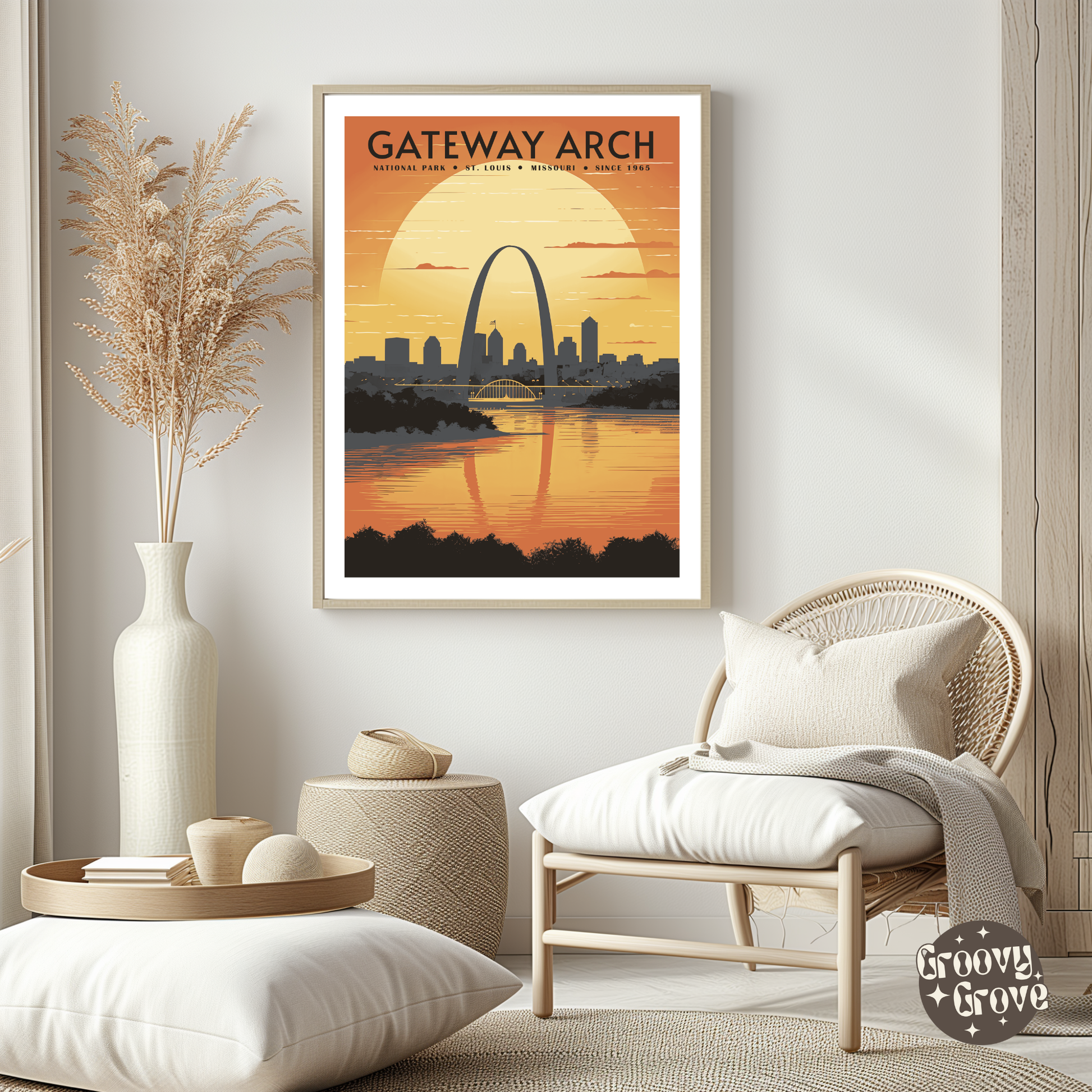 Gateway Arch National Park Vintage Poster - GroovyGrove