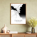 Oshkosh Wisconsin City Map Poster - GroovyGrove