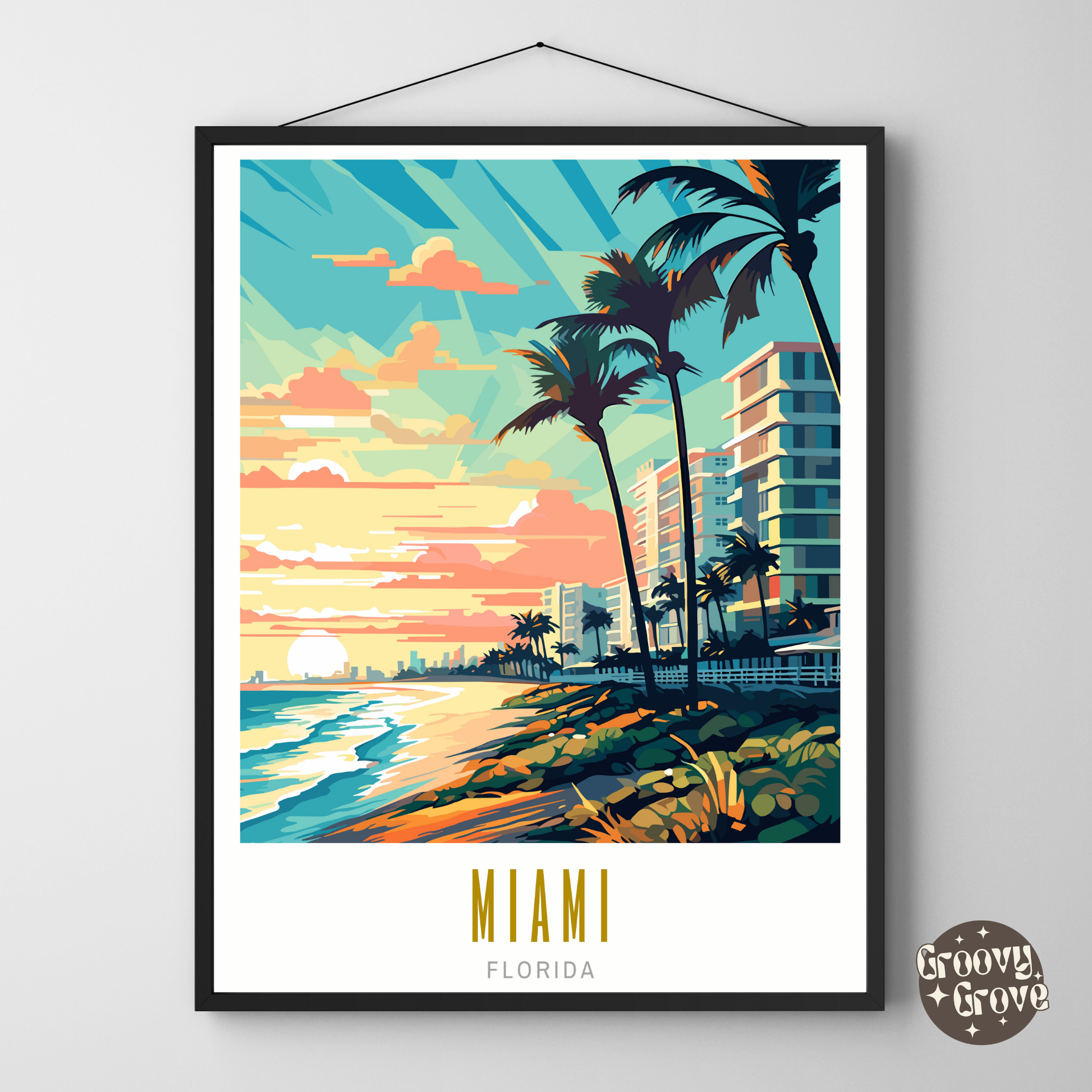 Miami Florida Poster - GroovyGrove